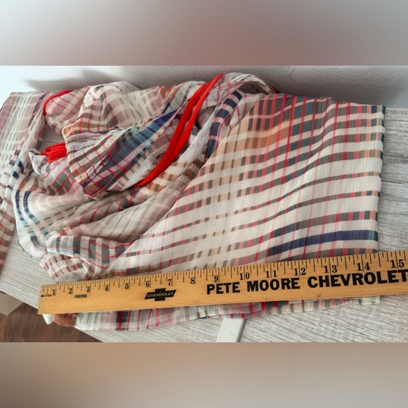 Anthropologie Adelyn Rae Grid Graphic Romper Sheer Sleeves NWT Size Medium - Picture 7 of 12